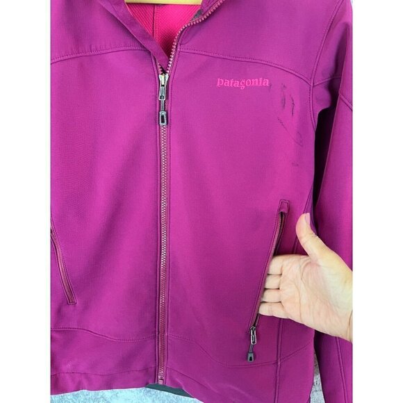 Patagonia PolarTec WindBloc Fuchsia Pink Full Zip Oockets Jacket Soft shell Smal - Picture 8 of 16